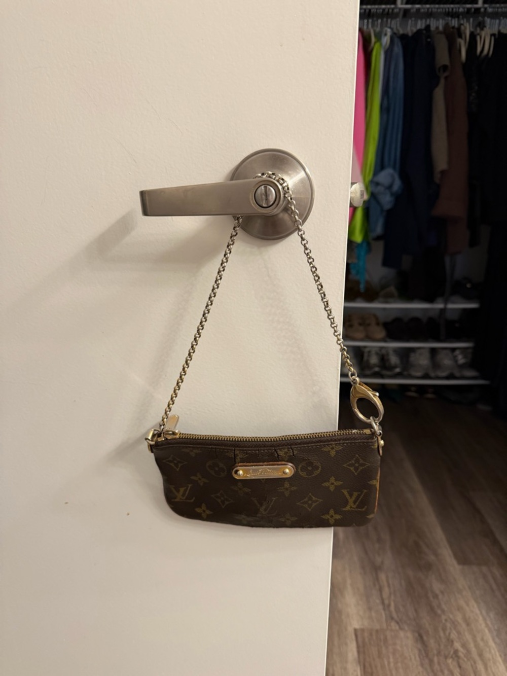 Louis Vuitton Brown Monogram Mini Chain Pochette